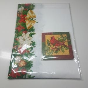 Christmas Holiday Winter Table Runner and Coasters
